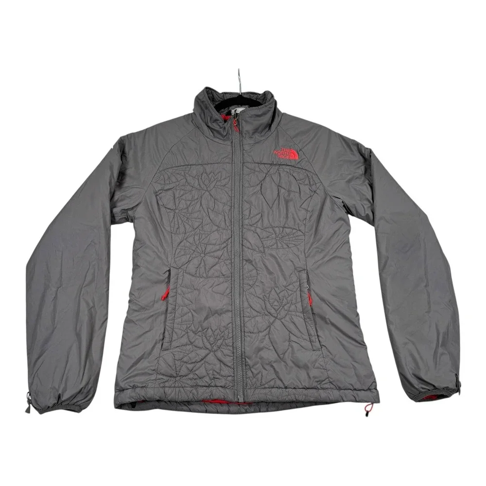 The North Face Jacket Womens Small Gray Quilted Full Zip Insulated Outdoor - Picture 1 of 6